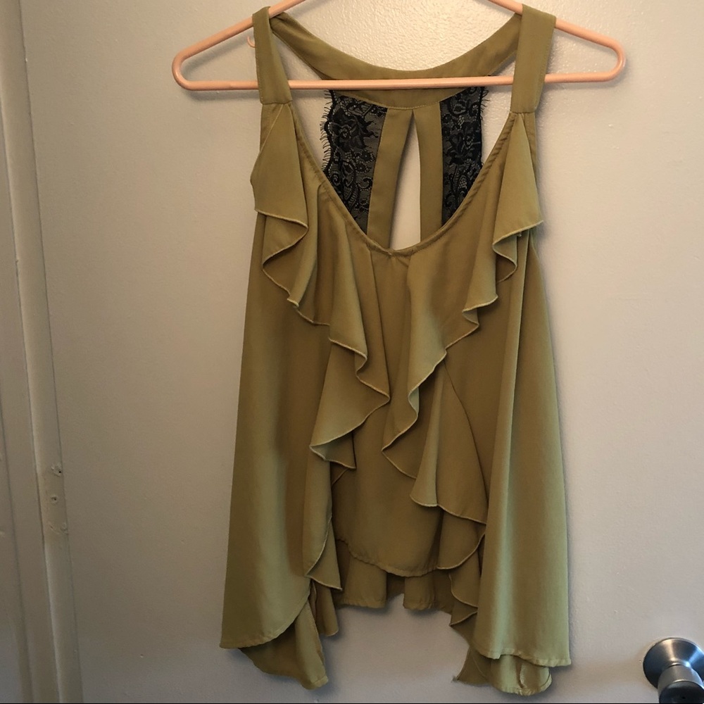 Army Green Flowy Tank